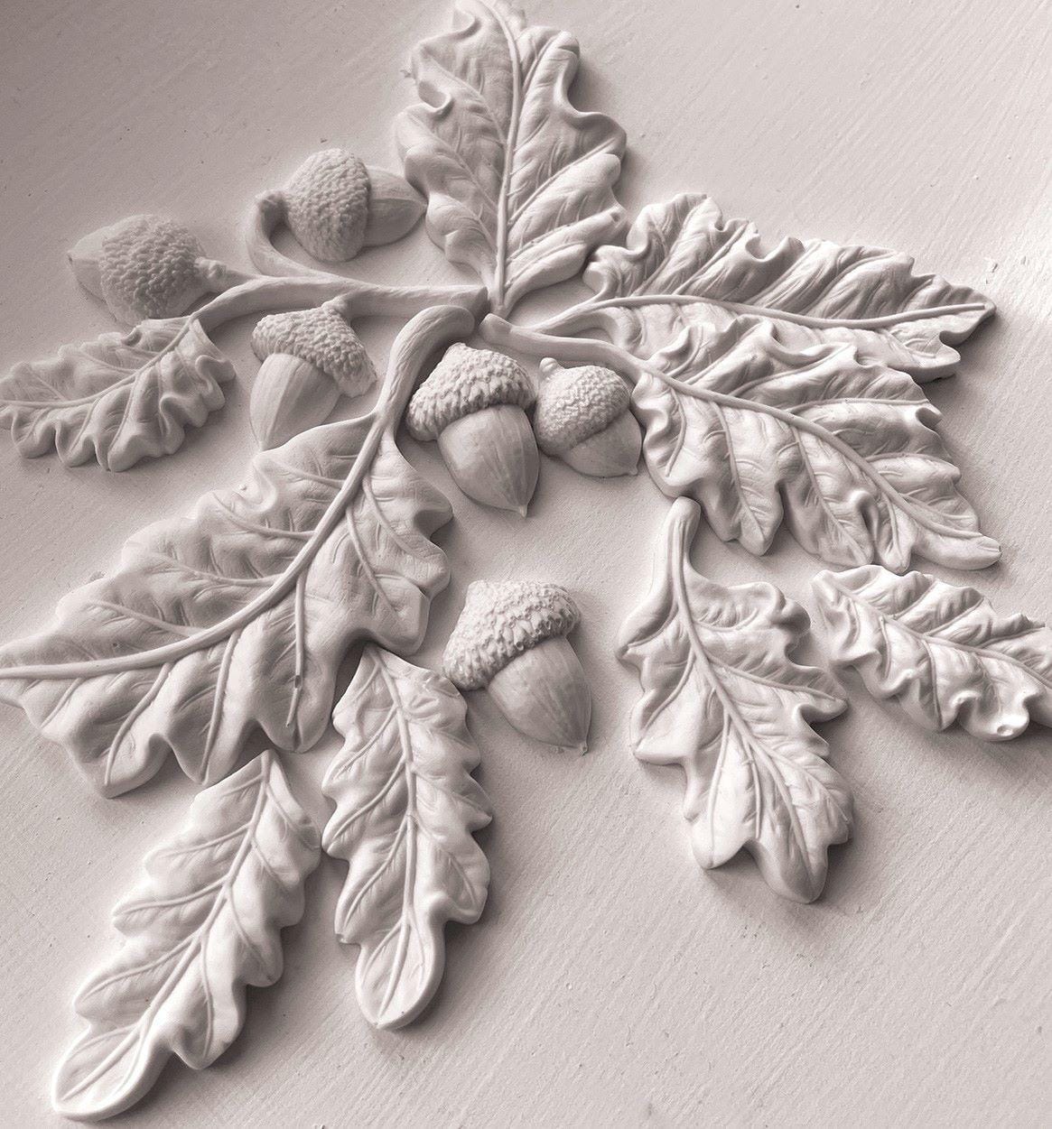 The Owl Box IOD Moulds OAK LEAVES & ACORNS 6X10 IOD MOULD™